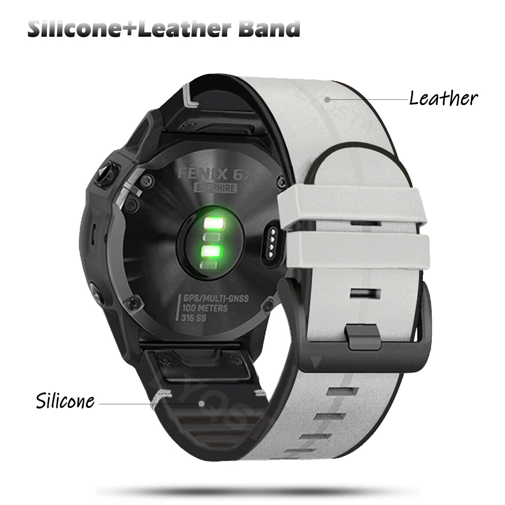 22mm 26mm クイックフィット レザー+シリコンストラ - Silicone Watch Band 22Mm のレビューと価格