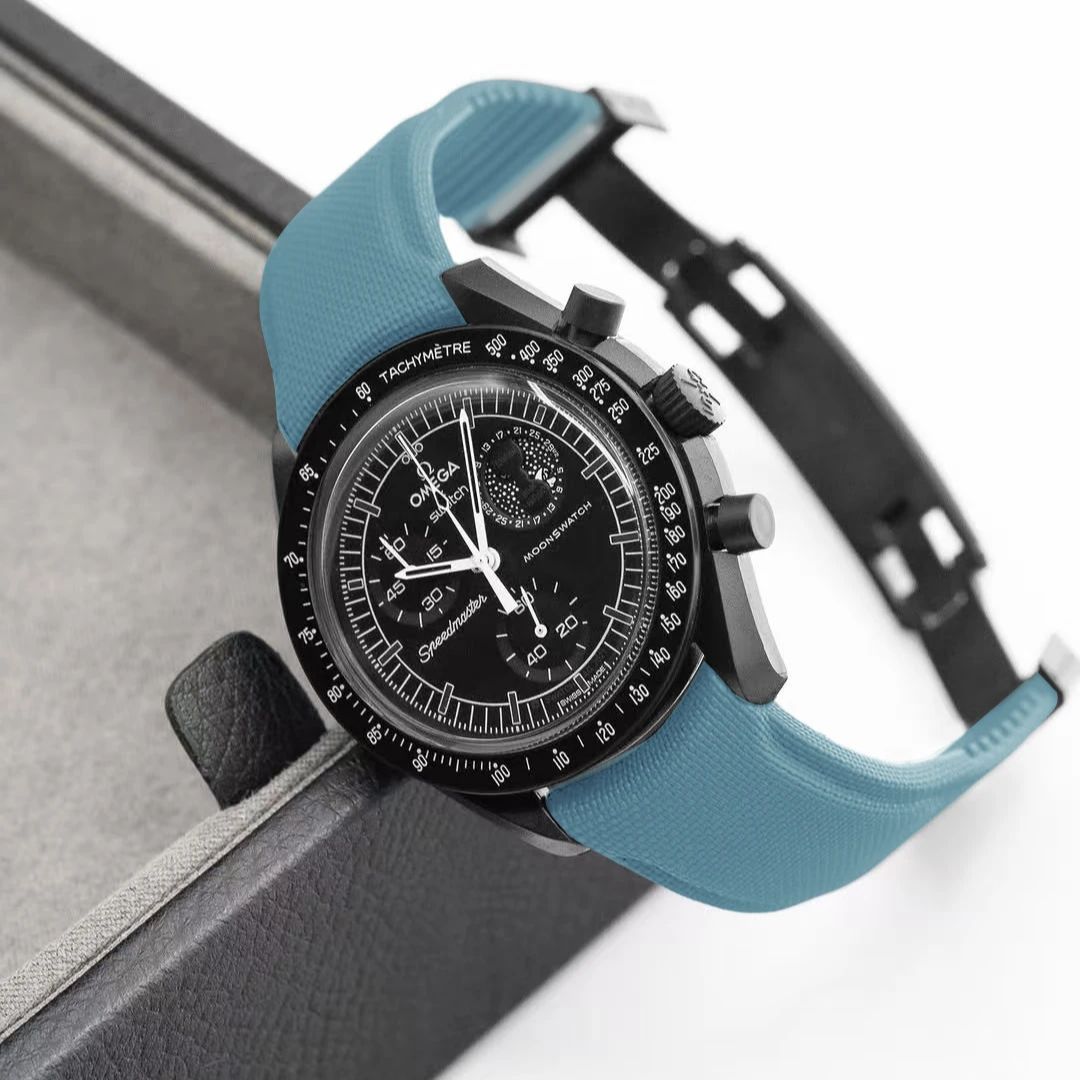 ユニバーサルカーブエンドFKMウォッチストラップ20mm 2 - Omega Watch Speedmaster のレビューと価格