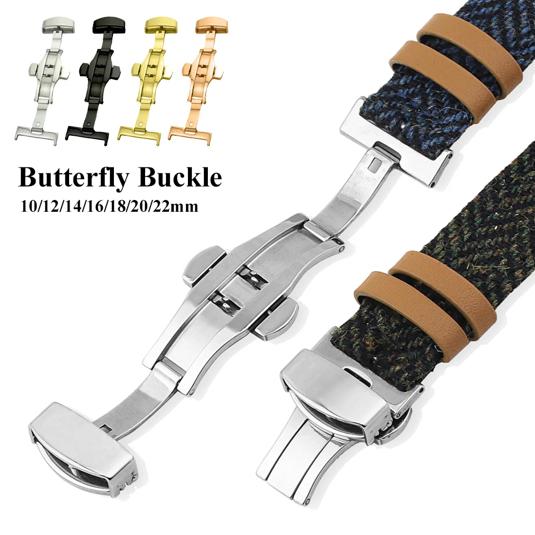 バタフライウォッチバックル,磨かれたマットバンドクラスプ,ス - Suede Strap Watch のレビューと価格