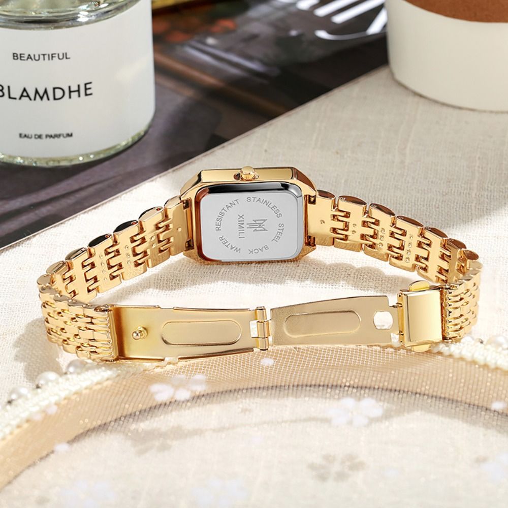 ファッションステンレススチールクォーツ腕時計 クォーツ折りた - Canvas Strap Watch のレビューと価格