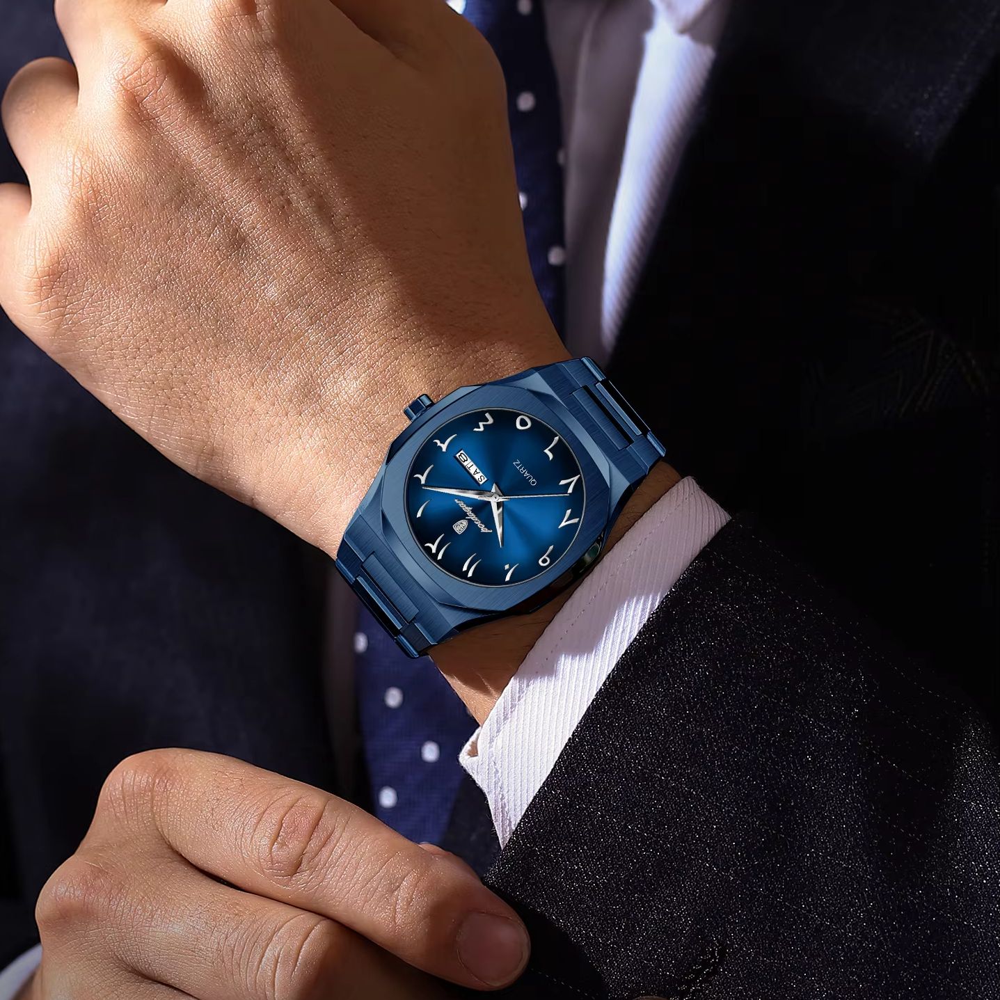 POEDAGAR ファッション高級メンズクォーツ時計防水ステ - Patek Philippe Watch Nautilus のレビューと価格