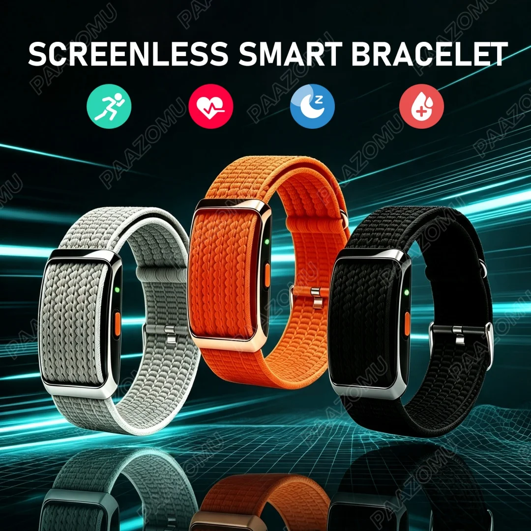 2026年新型スクリーンレス健康フィットネストラッカー、男女 - Canvas Strap Watch のレビューと価格