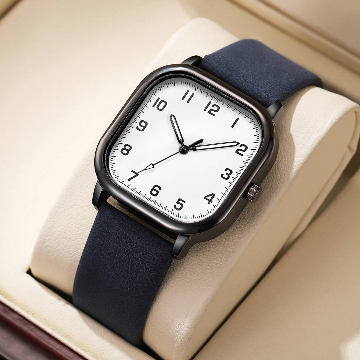 ファッションメンズビジネスウォッチシンプルスクエアアラビアク - Leather Watch Band Men のレビューと価格