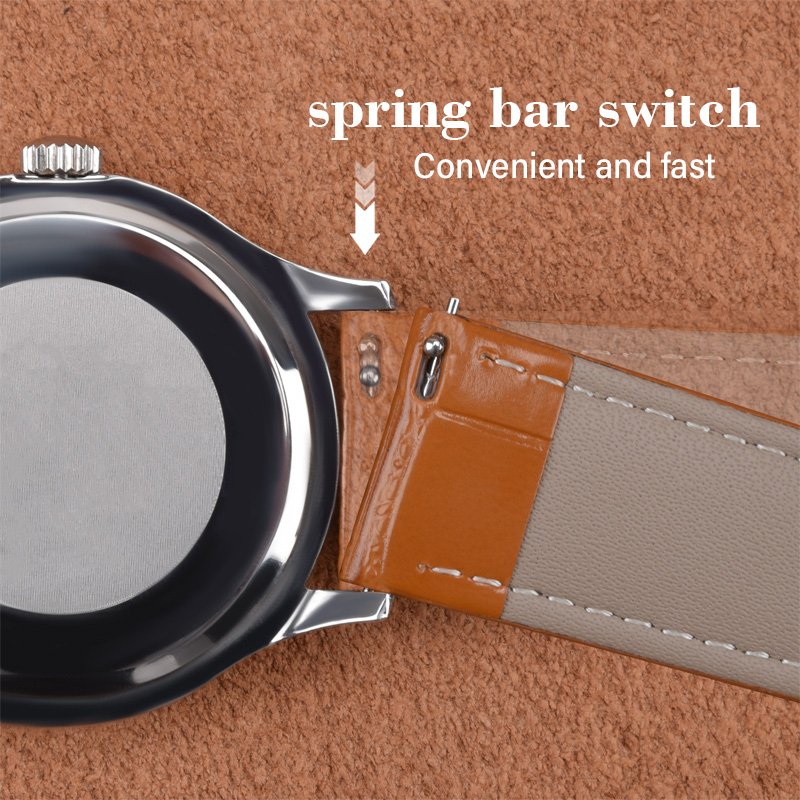 売れ筋二層牛革竹模様本革時計ストラップ18/20/22mm快 - Suede Strap Watch のレビューと価格