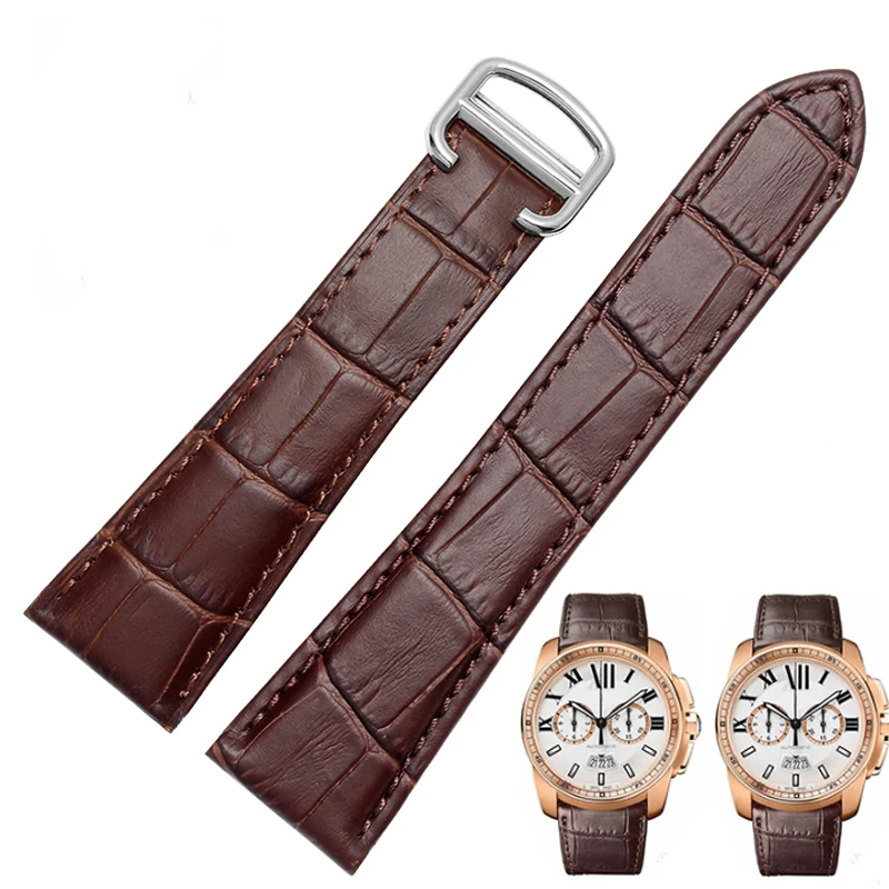 時計バンド本革時計ストラップ 22/23/24/25 ミリメ - Cartier Watch Tank のレビューと価格