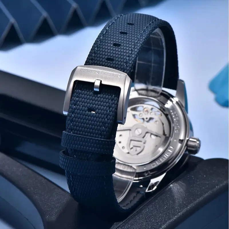 高級メンズ自動巻き腕時計 PD‑YS021 ムーンフェイズカ - Canvas Strap Watch のレビューと価格